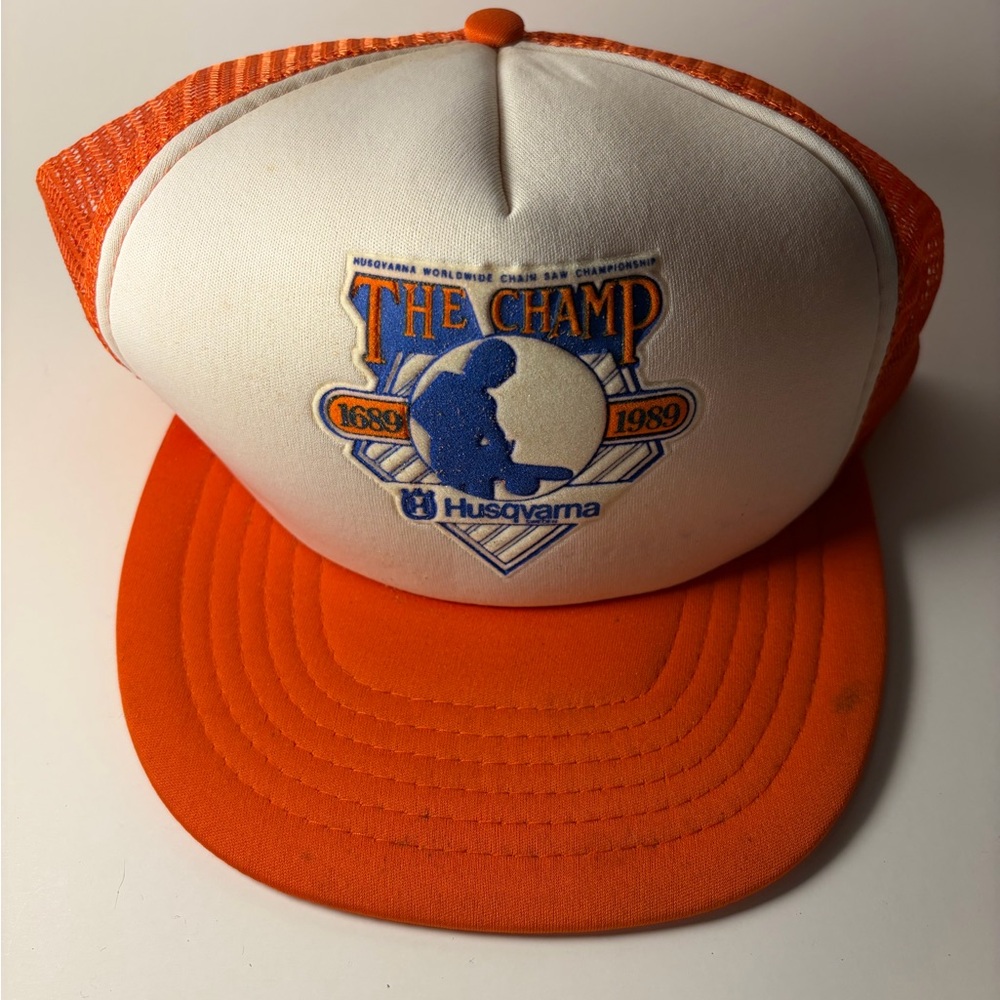 Husqvarna Orange and White Trucker Hat